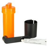 Set reparatie SUP cu 2 petice, lipici rezistent si cheie pentru supapa, in cutie practica