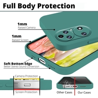 Husa de Protectie, Vafy, pentru Huawei P50 Pro, Liquid Silicone, cu Microfibra pe Interior, Protectie Antisoc, Compatibil Incarcare Wireless, Verde