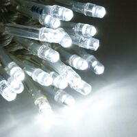 Instalatie Craciun, 5 m, 50 Led-uri ,Liniara, Alb rece, 8 jocuri de lumini, Transformator, Interconectabila, Prelungitor 3 m inclus, Fir Transparent, Vafy