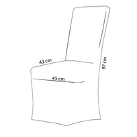Set 4 huse pentru scaune de evenimente, marime universala, poliester si spandex, alb