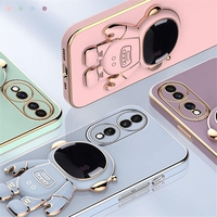 Husa Telefon 2in1, Vafy, Compatibila Huawei Mate 60 Pro, Carcasa TPU cu Suport Inclus Tip Astronaut, Protectie Camere, Albastru