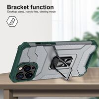 Husa de protectie Vafy compatibila cu Apple iPhone 13 Pro Acrylic Armor cu suport Verde Inchis