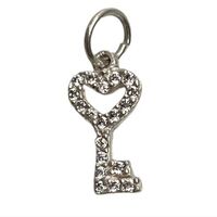 Pandantiv din Argint 925, model Cheie cu pietre, 0.95 g