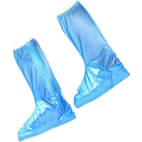 Protectie Incaltaminte pentru Ploaie si Noroi, Flippy, Impermeabila, Talpa Antiderapanta, cu Fermoar si Capsa, Inaltime 40 cm, Marime M 36-37, Albastru