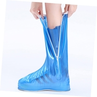 Protectie Incaltaminte pentru Ploaie si Noroi, Flippy, Impermeabila, Talpa Antiderapanta, cu Fermoar si Capsa, Inaltime 40 cm, Marime XL 40-41, Albastru