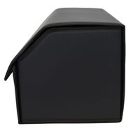 Cutie de Depozitare Auto, Flippy, Geanta Multifunctionala din Piele Ecologica, Organizator Premium Portbagaj, 2 Compartimente Depozitare, Pliabil si Rezistent la Uzura, Negru, 55 x 30 x 30cm