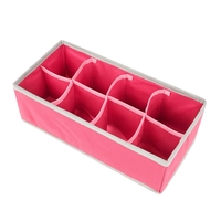 Cutie De Depozitare, Flippy, Pentru Lenjerie, Sosete Si Sutiene, Material Textil, 8 Compartimente, 32 x 16 x 10 cm, Culoare Roz