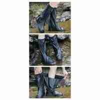 Protectie Incaltaminte pentru Ploaie si Noroi, Flippy, Impermeabila, Talpa Antiderapanta, cu Fermoar si Capsa, Inaltime 40 cm, Marime XXXL 44-45, Negru