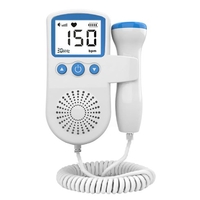 Monitor Fetal Doppler, Vafy, Monitorizare Sarcina, Ritm Cardiac, Ecran LCD 4.5 cm, 2 x Baterii AA (neincluse), Portabil, din ABS, 12.8 x 9.6 x 3 cm, Utilizare de la 9 Saptamani, Albastru