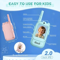 Set Walkie Talkie WiFi pentru Copii, Flippy, Set 2 Statii, Apeluri Video, cu Ecran de 2