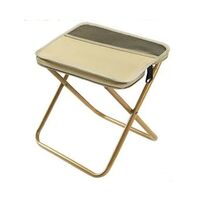 Scaun Taburet Pliabil pentru Camping, Vafy, pentru Adulti, Scaun Portabil, Pescuit, din Panza Oxford si Cadru Metalic, Mare 31 x 29 x 25 cm, Bej