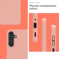 Husa de Protectie Matte TPU, Vafy, pentru Samsung Galaxy A15, Protectie Camera, Antisoc, Antizgariere, Antialunecare, Acoperire Completa, Roz