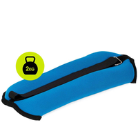 Greutati pentru incheietura mainii si glezna 2x2 kg, neopren si nisip fier, 34x14 cm, albastru