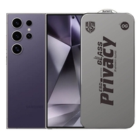 Folie de Protectie pentru Samsung Galaxy S24 Ultra, Vafy, Sticla Securizata ESD Antistatica, Super-X Privacy OG, Margini Negre, 0.30 mm