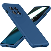 Husa de Protectie, Vafy, pentru OnePlus 11 5G, Liquid Silicone, cu Microfibra pe Interior, Protectie Antisoc, Compatibil Incarcare Wireless, Albastru