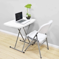 Masa pliabila 76x50 cm, inaltime reglabila 36-71 cm, pentru terasa, gradina sau camping, HDPE alb