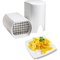 Feliator de Fructe si Legume, Flippy, din Plastic si Otel, Mecanic, Taiere 1.2 cm Grosime, 14 x 9.5 x 8 cm, Alb