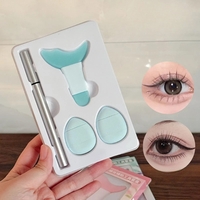 Kit de Aplicare Tus, Flippy, pentru Incepatori, Accesoriu Machiaj, 4 Produse, Tus Impermeabil, Negru, Cutie Mint