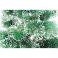 Brad artificial de Craciun tip pin nins, pentru interior/exterior, inaltime 180 cm, Flippy, verde, suport metalic inclus