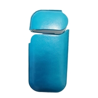 Husa Vafy pentru IQOS 2.4 Plus, Capac de Protectie, Anti Soc si Zgarieturi, din Piele Ecologica, 43 g, 12 x 6 x 2.5 cm, Turcoaz