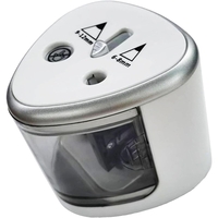 Ascutitoare Electrica cu 2 Gauri, Flippy, Gri, Baterii 4 x AA (neincluse), 7.5 x 7.5 x 7.5 cm, Gri