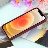 Husa MagSafe liquid large hole magnetic shell pentru Apple iPhone 13, Full Cover, Liquid Silicone, Magnetica, Incarcare Wireless, Vafy, Mov
