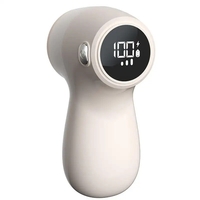 Aparat Electric de Curatat Scame 2in1, Vafy, Indepartare Scame si Aspirare, 15 x 8.5 cm, din ABS si Otel Inoxidabil, Incarcare USB Tip C, Bej