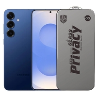 Folie de Protectie pentru Samsung Galaxy S25+, Vafy, Sticla Securizata ESD Antistatica, Super-X Privacy OG, Margini Negre, 0.30 mm, Transparent Inchis