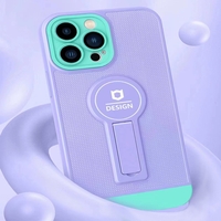 Husa Armor Design cu Stand pentru iPhone 12 Pro Max, Mov/Albastru, Suport Auto Magnetic, Wireless Charge, Protectie Antisoc, Vafy
