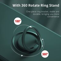 Husa protectie Vafy compatibila cu Huawei P30 Lite Liquid Silicone Ring cu suport rotativ Verde