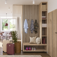 Riflaj perete despartitor MDF, LDA PREMIUM, Stejar Saragossa, 275x58 cm