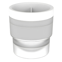 Forma pentru Gheata, Vafy, Sfera XL 6 cm, Silicon Alimentar Premium, Reutilizabila, Topire Lenta pentru Whiskey si Cocktail, Design Stackable, Alb