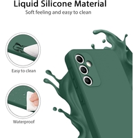 Husa de Protectie, Vafy, pentru Huawei P60 Pro, Liquid Silicone, cu Microfibra pe Interior, Protectie Antisoc, Compatibil Incarcare Wireless, Verde