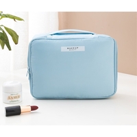 Geanta de Calatorie, Flippy, pentru Cosmetice si Articole de Toaleta, Material Impermeabil, 2 in 1, Portfard Interior Detasabil, 23 x 16 x 8 cm, Albastru