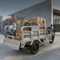 Triciclu Electic de Marfa Chuanqi, Saige, Fara Permis, Motor 1600W, Baterie 72V32Ah, Autonomie 60km, 250x88x115 cm, Viteza Maxima 25km/h, Gri