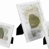 SONGMICS set rame foto 10 buc, 28x24 / 21x16 / 18x13 cm, alb, montaj perete sau birou, MDF si plastic