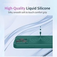 Husa de Protectie, Vafy, pentru Oppo Reno 11 F, Liquid Silicone, cu Microfibra pe Interior, Protectie Antisoc, Compatibil Incarcare Wireless, Verde