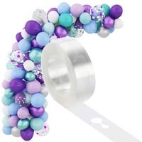 Banda Transparenta pentru Prinderea Baloanelor, Flippy, din PVC, 5 m, Gauri Duble, Transparent