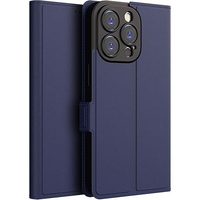 Husa de Protectie Tip Carte, Vafy, pentru Apple iPhone 11 Pro Max, Flip Cover Oglinda, din Piele Ecologica si PC, Albastru