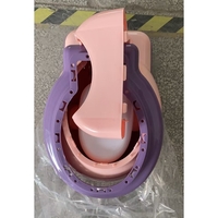 Olita Bebelusi, Flippy, pentru Copii 1 - 8 Ani, Model Toaleta Adulti, Colac Moale PVC, Compartiment Detasabil, Cutie Depozitare Hartie, 34 x 32 x 19 cm, Roz/Mov