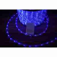 Instalatie Craciun, 20 m, 480 Led-uri, Furtun Luminos, Albastru, Transformator, Sectionabila, 220 V, Vafy