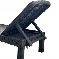 Sezlong pliabil tip valiza, 3 pozitii reglare, structura usoara pentru transport, 186x60x30 cm, gri