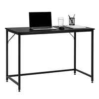 Birou cu blat MDF si cadru metalic, 100x50x76 cm, negru