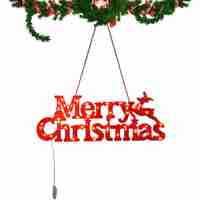 Instalatie LED de Craciun, Vafy, Litere 3D, Merry Christmas, Lumina Calda, 27.5 x 10.5 x 1.4 cm, Rosu