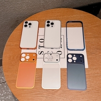 Carcasa Metalica, Vafy, Compatibila Apple iPhone 16 Pro Max, Creeaza Aspect de iPhone 17 Pro, Unibody Mat, Rezistenta la Zgarieturi, Argintiu