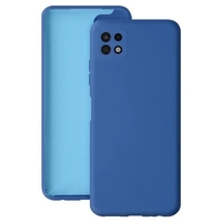 Husa protectie Vafy pentru Samsung A22 5G Liquid Silicone Albastru Inchis