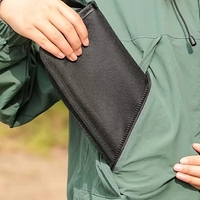 Scaun Pliabil, Vafy, pentru Adulti, Portabil, pentru Camping, Pescuit, din Panza Oxford si Cadru Metalic, 24 x 24 x 28 cm, Negru
