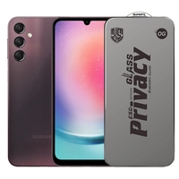 Folie de Protectie pentru Samsung Galaxy A24, Vafy, Sticla Securizata ESD Antistatica, Super-X Privacy OG, Margini Negre, 0.30 mm, Transparent Inchis