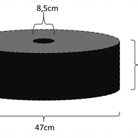 Suport umplere umbrela 47x18 cm, sac cu manere, inchidere velcro, poliester impermeabil, negru
