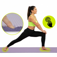 Saltea fitness antiderapanta din NBR, 183x61x2 cm, cu curea transport, mov
